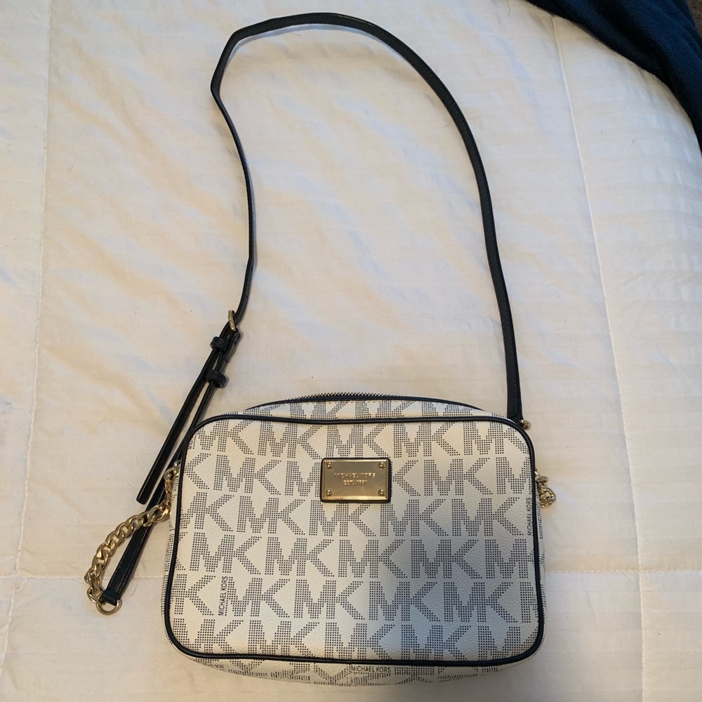 Navy & White MK Bag